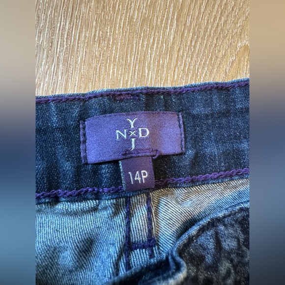 NYDJ Women Size 14P Dark Wash Printer Ankle Skinny Lift Tuck Tech Slimming Jean - Picture 3 of 8